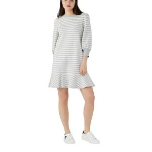 Kate Spade Stripe Sweatshirt Dress in Grey‎ Melange Sz Small NEW $229